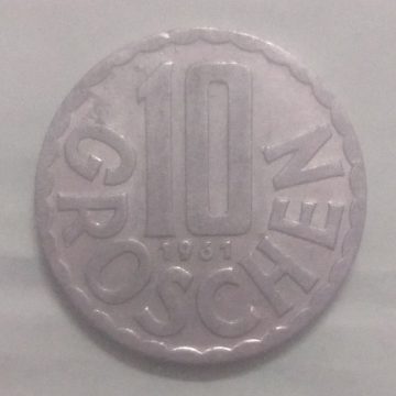 AUSTRIA 10 GROSCHEN 1961(used)
