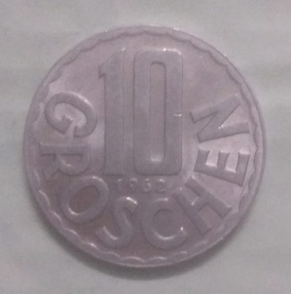 AUSTRIA 10 GROSCHEN 1962(unc)