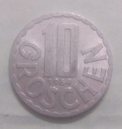 AUSTRIA 10 GROSCHEN 1964(used)