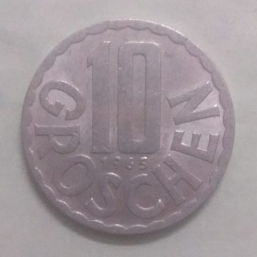 AUSTRIA 10 GROSCHEN 1965(unc)