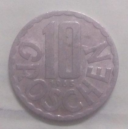 AUSTRIA 10 GROSCHEN 1965(used)