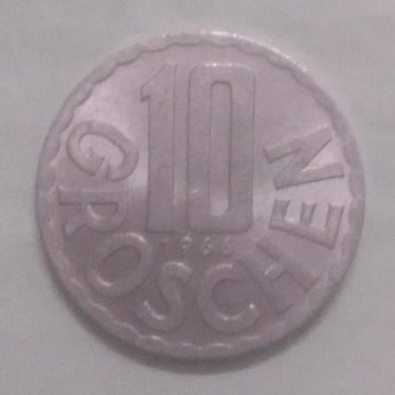 AUSTRIA 10 GROSCHEN 1966(unc)