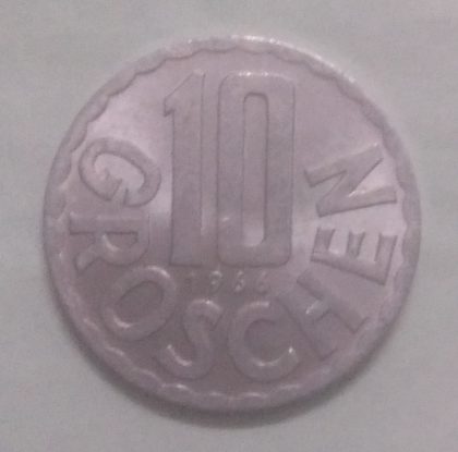 AUSTRIA 10 GROSCHEN 1966(unc)