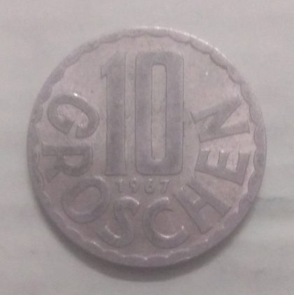 AUSTRIA 10 GROSCHEN 1967(used)