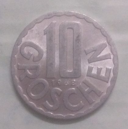 AUSTRIA 10 GROSCHEN 1968(unc)