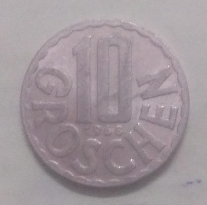 AUSTRIA 10 GROSCHEN 1968(used)