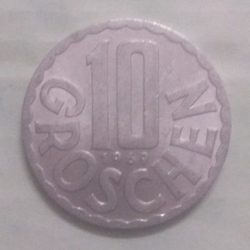 AUSTRIA 10 GROSCHEN 1969(unc)
