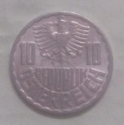 AUSTRIA 10 GROSCHEN 1969(unc) - Image 2