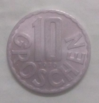 AUSTRIA 10 GROSCHEN 1970(unc)
