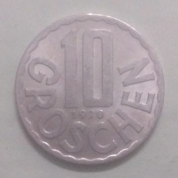 AUSTRIA 10 GROSCHEN 1970(used)