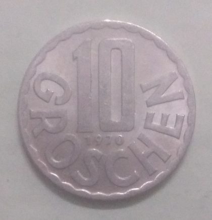 AUSTRIA 10 GROSCHEN 1970(used)