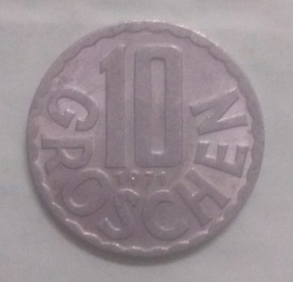 AUSTRIA 10 GROSCHEN 1971(unc)