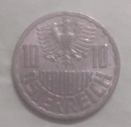 AUSTRIA 10 GROSCHEN 1971(unc) - Image 2