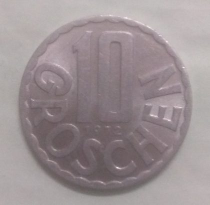 AUSTRIA 10 GROSCHEN 1972(unc)