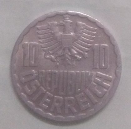 AUSTRIA 10 GROSCHEN 1974(unc) - Image 2
