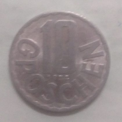 AUSTRIA 10 GROSCHEN 1974(used)