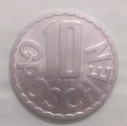 AUSTRIA 10 GROSCHEN 1977(unc)
