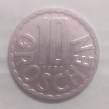 AUSTRIA 10 GROSCHEN 1980(unc)