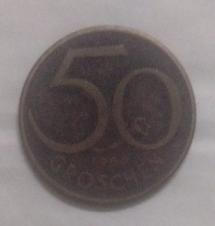 AUSTRIA  50 GROSCHEN 1960(used)
