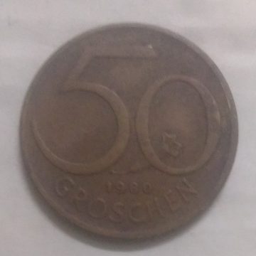 AUSTRIA  50 GROSCHEN 1980(used)