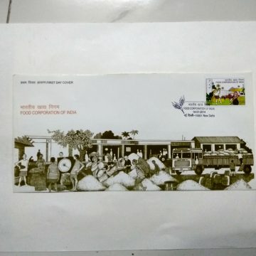 First Day Cover 14 Jan. '14 Food Corporation of India.(FDC-2014)