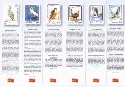 Bookmarks Depicting Stamps Birds of India Theme - Set 2 - Image 2