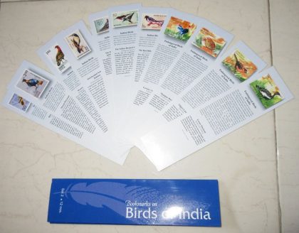 Bookmarks Depicting Stamps Birds of India Theme - Set 2