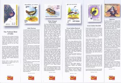 Bookmarks Depicting Stamps Birds of India Theme - Set 2 - Image 3