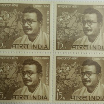 Nandalal Bose. Personality, Painter, Art, Painting, Garuda, 15P. (Block of 4 stamp)