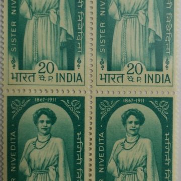 Sister Nivedita. Personality, Social Reformer, Author, Teacher, Nurse, 20P. (Block of 4 stamp)
