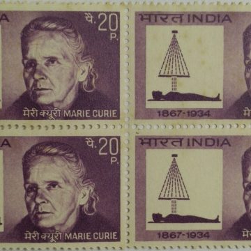 Marie Curie. Personality, Physicist, Chemist, Radium Treatment, Nobel Laureate, Patient, 20P. (Block of 4 stamp)
