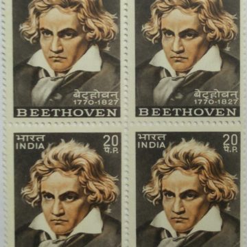 Beethoven. Personality, Composer, Pianist, 20 P. (Block of 4 stamp)
