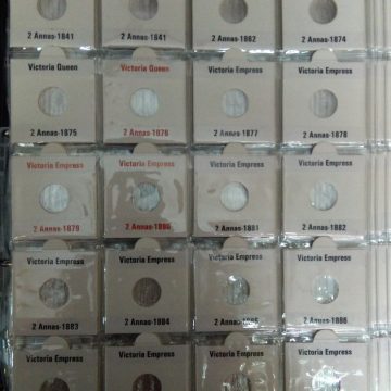 British India Year Wise - 494 #( WITH COIN HOLDERS & STICKERS ONLY ) ( NO COINS ) 2 albums