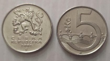 CESKOSLOVENSKA 5 KORUNA 2002(Used)