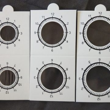 Clock Wise Coin Holder (for Identifying Error Coins only)_All 3 Sizes /12 qty (30 mm/ No 6,25 mm/ No 4, 17.5 mm/ No 1)