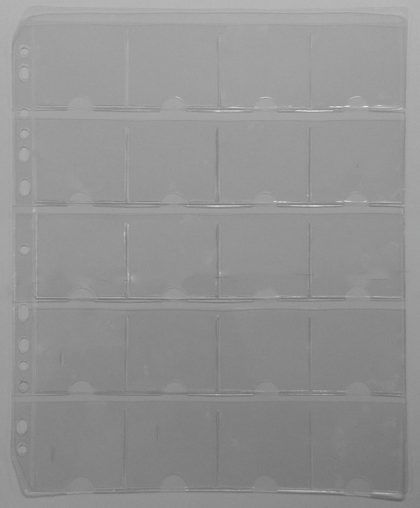 Coin Sheets (Taiwan) Set of 5 -Fine Quality-Fresh Stock 2 x 2