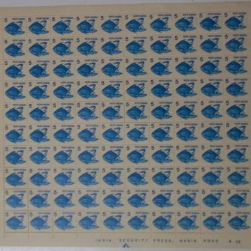 Definitive 6th Series Pisciculture (Photo) 5 (Stamp Full Sheet) - 100 Stamps