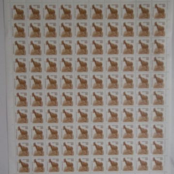 Definitive 9th Series Nilgiri Tahr 50p (Stamp Full Sheet) - 100 Stamp