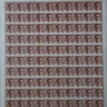 Definitive 10th Series Rajiv Gandhi Rs.5 (Stamp Full Sheet) - 100 Stamp