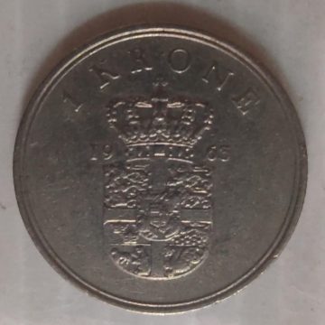 DENMARK 1 KRONE 1963(USED)