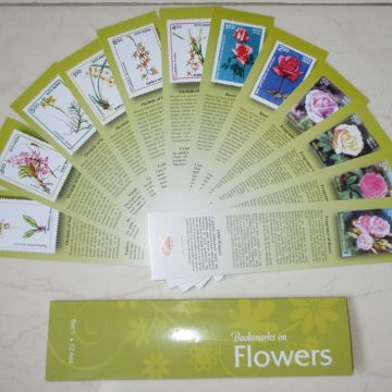 Bookmarks Depicting Stamps Flowers Theme - Set 1