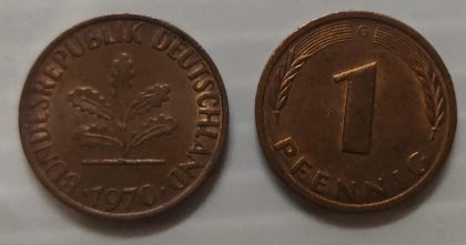 GERMANY 1 PFENNIG 1970(USED)