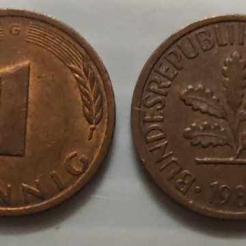 GERMANY 1 PFENNIG 1989(USED)