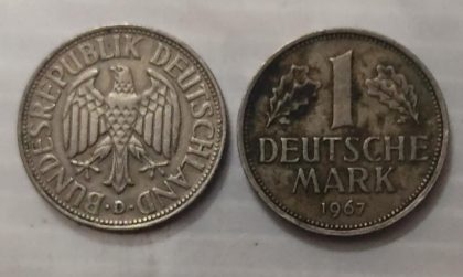GERMANY 1 MARK 1967(USED)