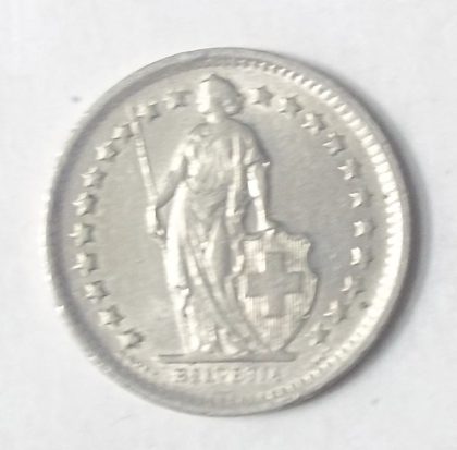 SWITZERLAND Half Fr. 1969 Helvetia (used) - Image 2