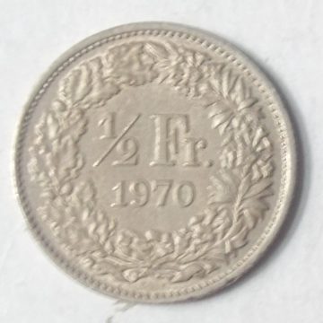 SWITZERLAND Half Fr. 1970 Helvetia (used)