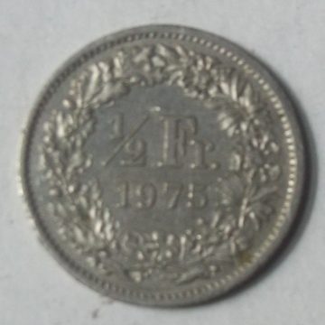 SWITZERLAND Half Fr. 1975 Helvetia (used)
