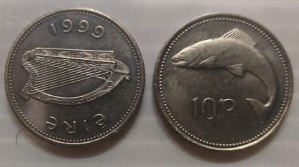 IRELAND 10 PENCE 1999(UNC)