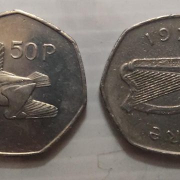 IRELAND 50 PENCE 1975(USED)