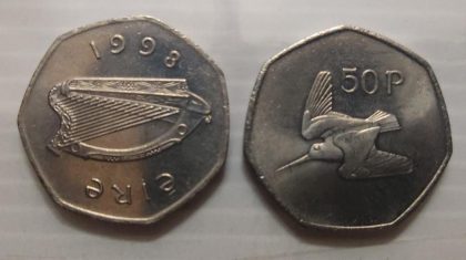 IRELAND 50 PENCE 1998(USED)